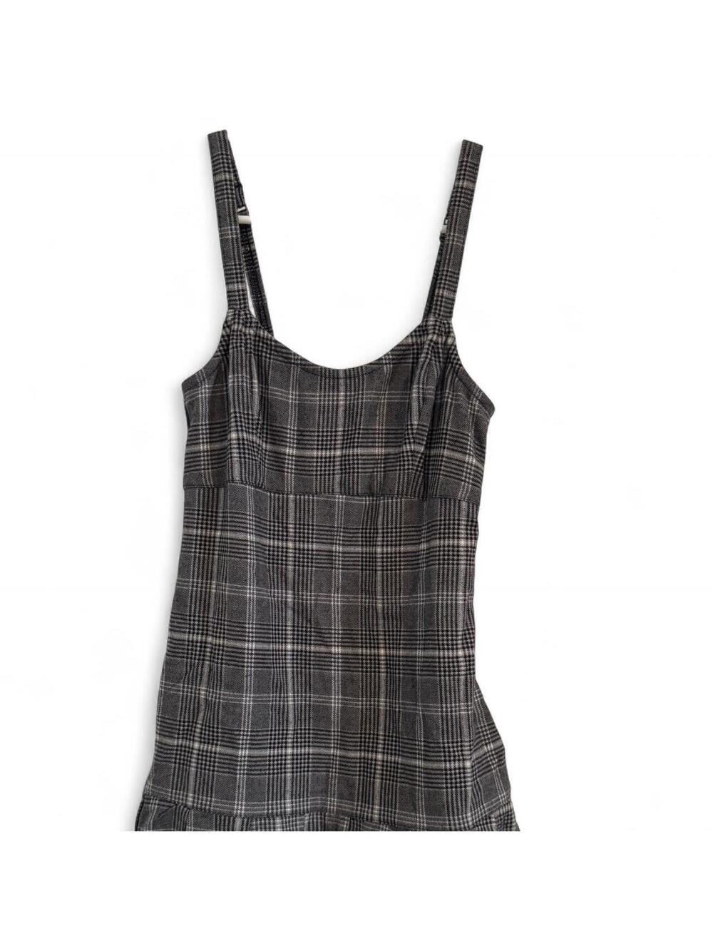 Hollister Co. Women's Grey Houndstooth Mini Preppy School Girl Dress Size XXS